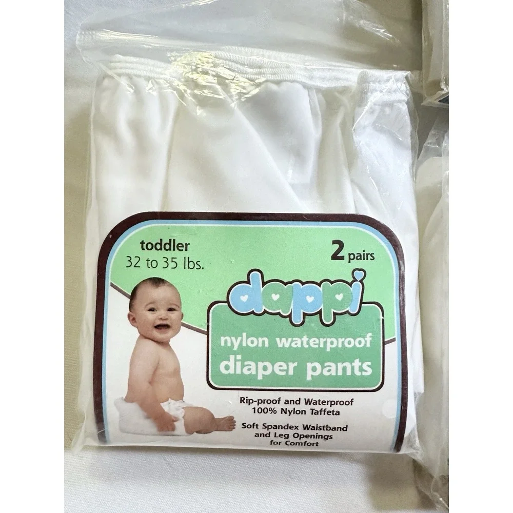 2 New Gerber Waterproof Pants 2T (28-32 Lbs) 3T 32-35 lbs White Toddler & Dappi